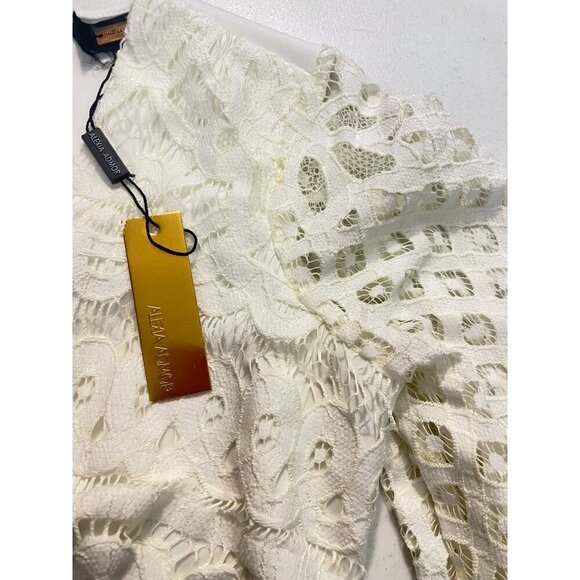 Alexia Admor White Lace Dress With Bell Sleeves XS NWT - Picture 6 of 6